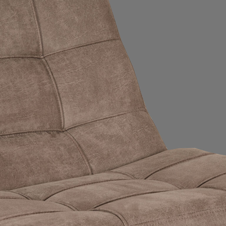 LABEL51 Fauteuil Alvar - Taupe - Micro Suede - Excl. Hocker