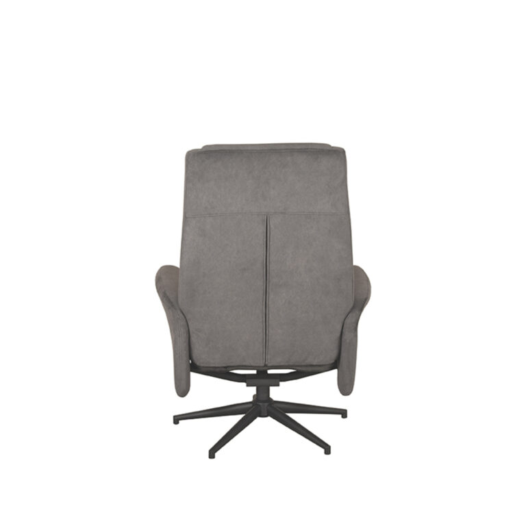 LABEL51 Fauteuil Bergen - Antraciet - Cosmo - Incl. Hocker