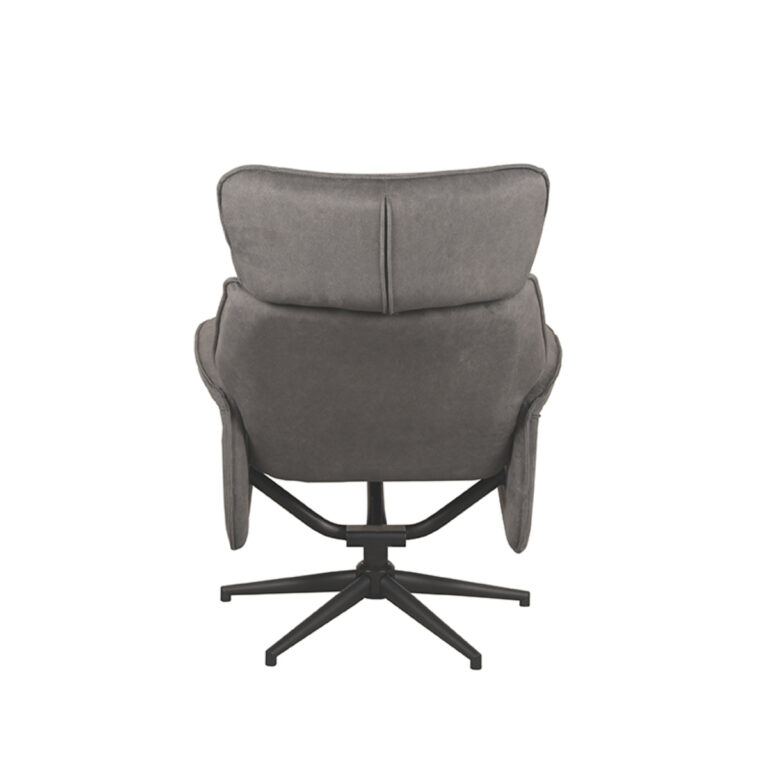 LABEL51 Fauteuil Verdal - Antraciet - Cosmo - Excl. Hocker