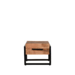 Salontafel_Bolivia_Rough_Mangohout_Zwart_metaal_50x50x41_cm_Voorkant