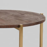 Salontafel_Dox_70x70x35_cm_Espresso_Mangohout_Goud_Metaal_Detail