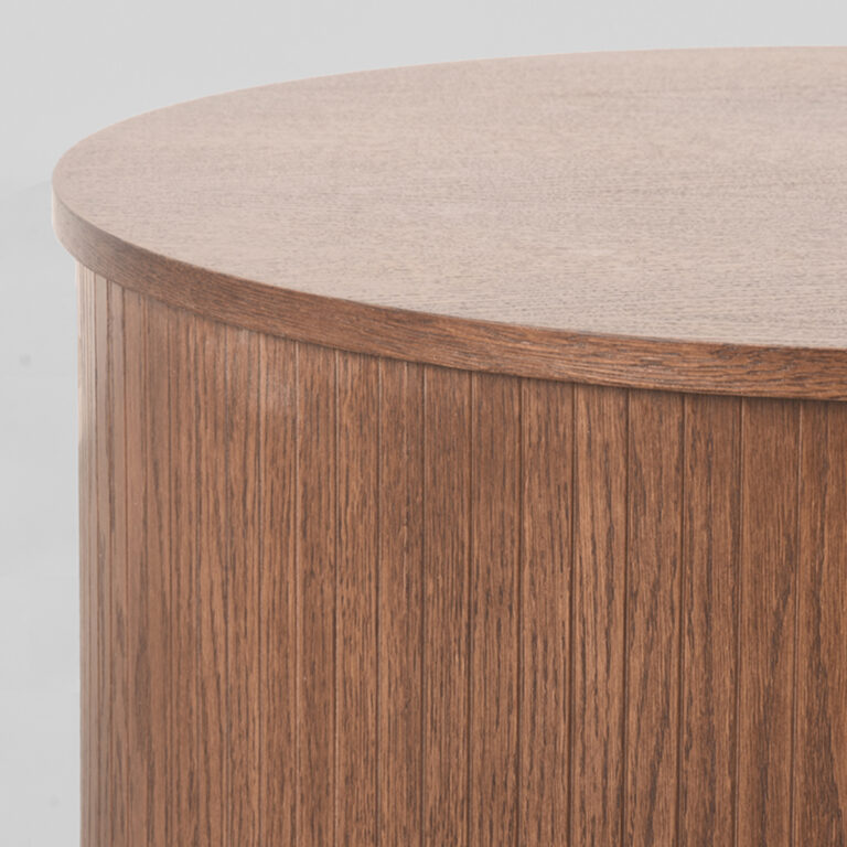 LABEL51 Salontafel Oliva - Walnoot - Eiken - 70 cm - Rond