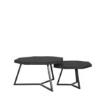 Salontafel_Set_Figure_70x70x40_Cm_Zwart_Mangohout_Zijkant_v2