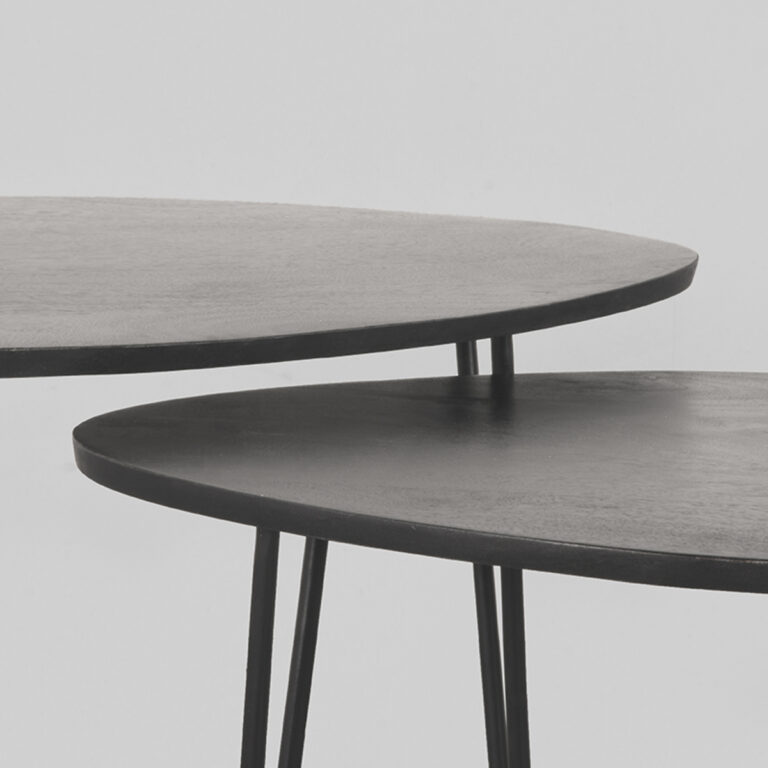 LABEL51 Salontafel Frisk - Zwart - Mangohout - 68 cm