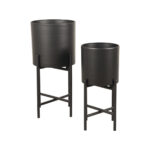 Set_Plant_Stand_23x23x50_cm_Zwart_Perspectief