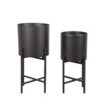 Set_Plant_Stand_23x23x50_cm_Zwart_Voorkant