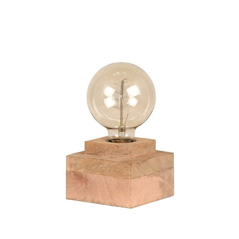 LABEL51 Tafellamp Block - Rough - Mangohout - Tafellamp