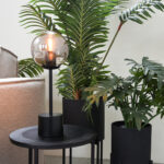 Tafellamp_Fumo_15x15x41_Cm_Smoke_Glas_Zwart_Metaal_Setting