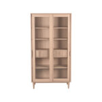 Vitrinekast_Jule_100x49x180_Cm_Naturel_Eikenhout_Voorkant