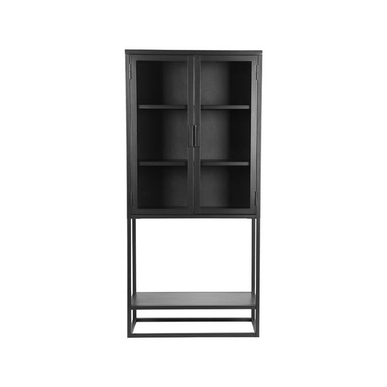 LABEL51 Vitrine Level - Noir - Métal - Vitrine 150 cm
