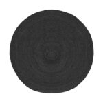 Vloerkleed_Jute_Zwart_Jute_180_cm_Voorkant