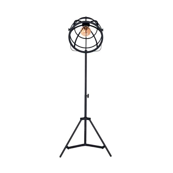 Vloerlamp_Fuse_Zwart_Metaal_55x55x135-170_cm_Vooraanzicht