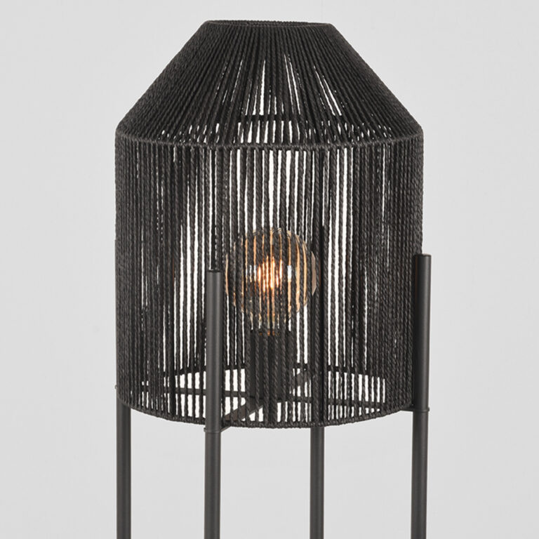LABEL51 Vloerlamp Ibiza - Zwart - Jute - Vloerlamp