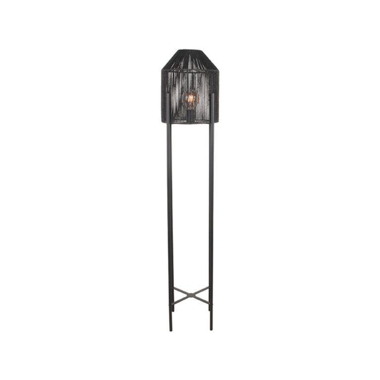 LABEL51 Vloerlamp Ibiza - Zwart - Jute - Vloerlamp