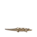 Waxinelichthouder_Krokodil_Antiek_Goud_Metaal_Voorkant1