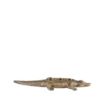 Waxinelichthouder_Krokodil_Antiek_Goud_Metaal_Voorkant2