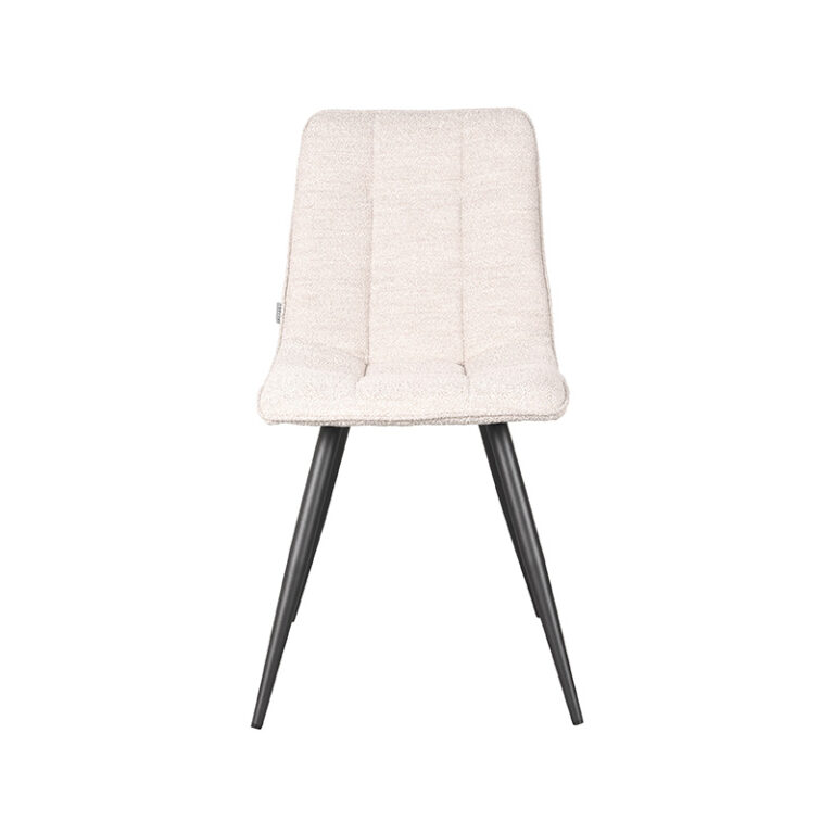 LABEL51 Eetkamerstoel Jelt - Naturel - Boucle - Black Frame
