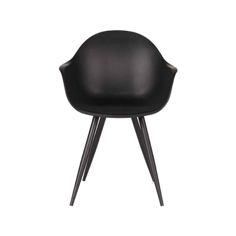 LABEL51 Eetkamerstoel Luca - Zwart - Kunststof - Black Frame