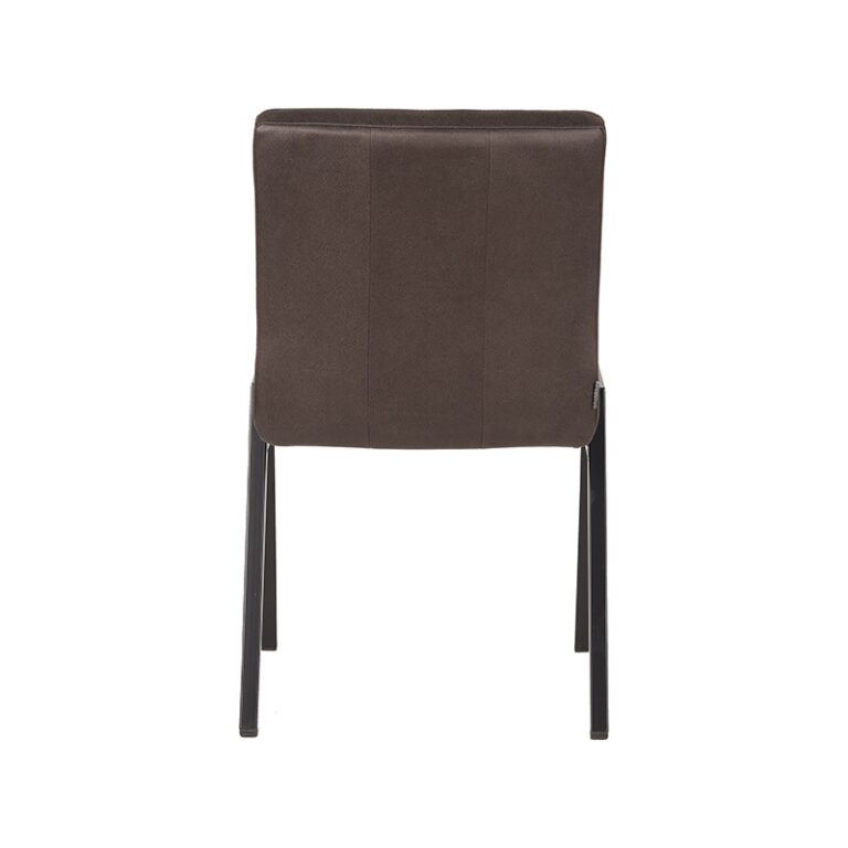 LABEL51 Chaise de salle à manger Matz - Anthracite - Microfibre - Cadre Noir