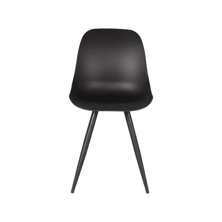 LABEL51 Eetkamerstoel Monza - Zwart - Kunststof - Black Frame