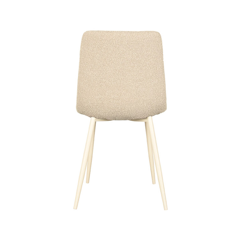 LABEL51 Eetkamerstoel Nino - Zand - Boucle - Shaded White Frame