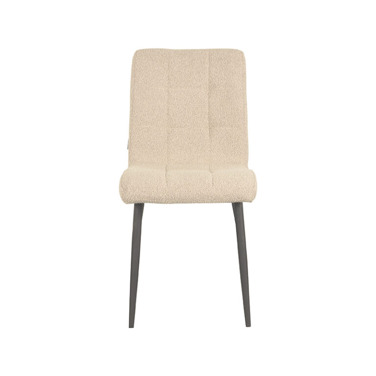 LABEL51 Eetkamerstoel Sam - Zand - Boucle - Black Frame