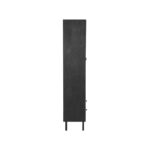hoge_kast_cotia_100x40x200_cm_zwart_mangohout_zijkant