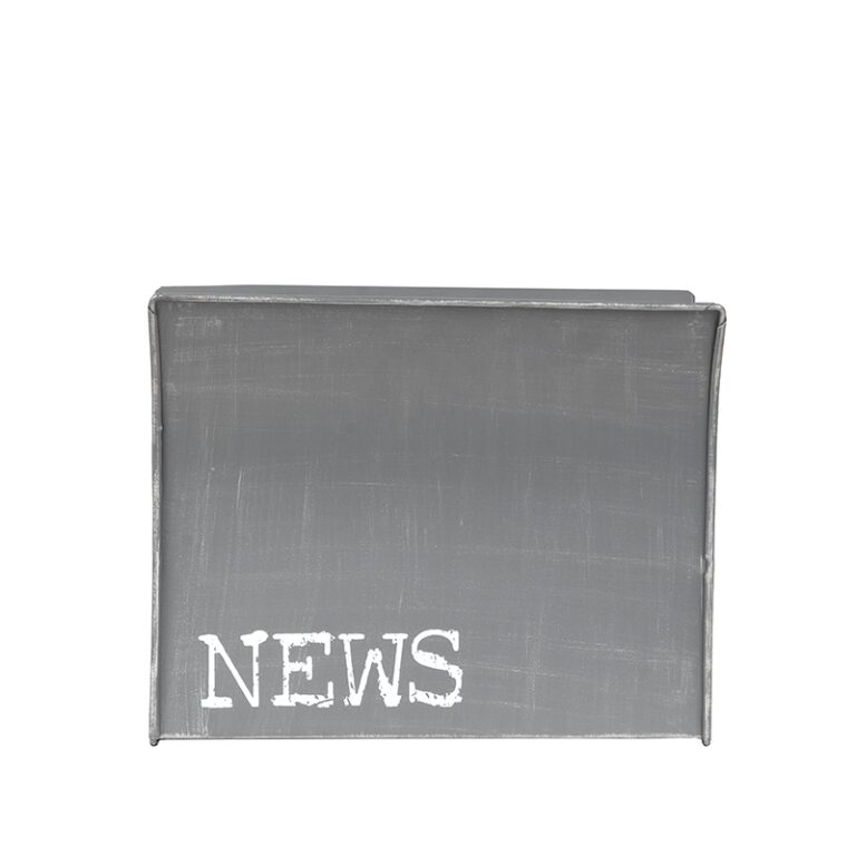 LABEL51 Wanddecoratie Magazinehouder - Antiek grijs - Metaal - One Size