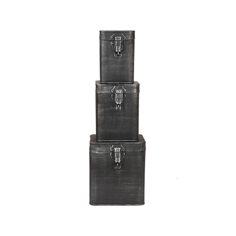 LABEL51 Opbergkist - Zwart - Metaal - XL