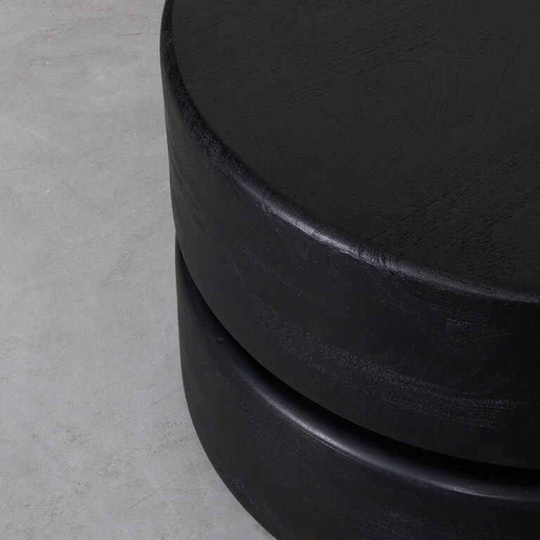 LABEL51 Salontafel I_Milly - Zwart - Mangohout - 50 cm