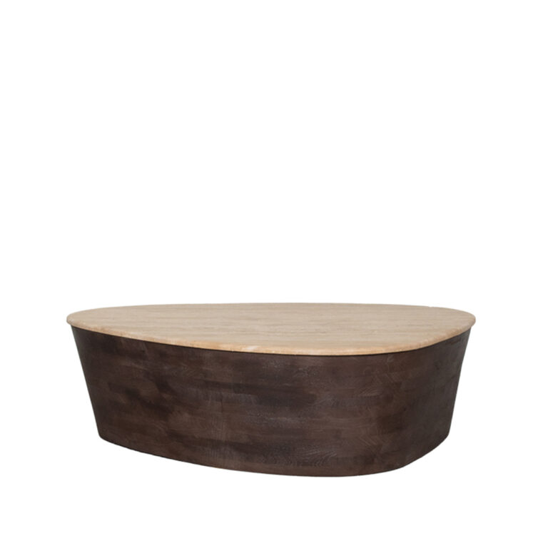 LABEL51 Salontafel I_Ravi - Espresso - Travertin - 110 cm
