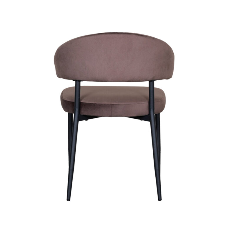 LABEL51 Eetkamerstoel I_Bliss - Taupe - Fluweel - Black Frame