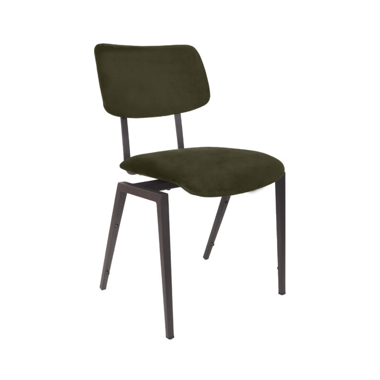 LABEL51 I_Stapelbare Schoolstoel - Hunter - Fluweel - Black Frame