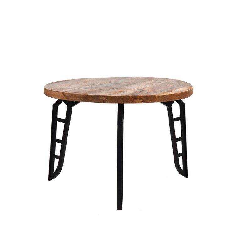 LABEL51 Salontafel Flintstone - Rough - Mangohout - 60 cm - Rond