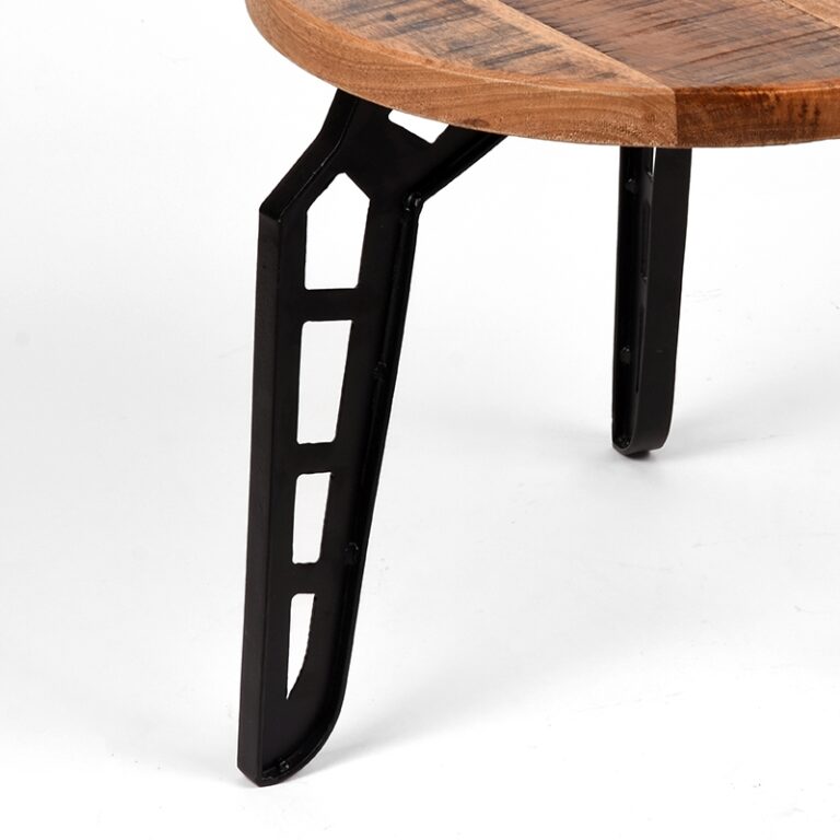 LABEL51 Salontafel Flintstone - Rough - Mangohout - 60 cm - Rond
