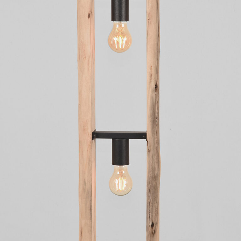 LABEL51 Vloerlamp Woody - Naturel - Hout - Vloerlamp