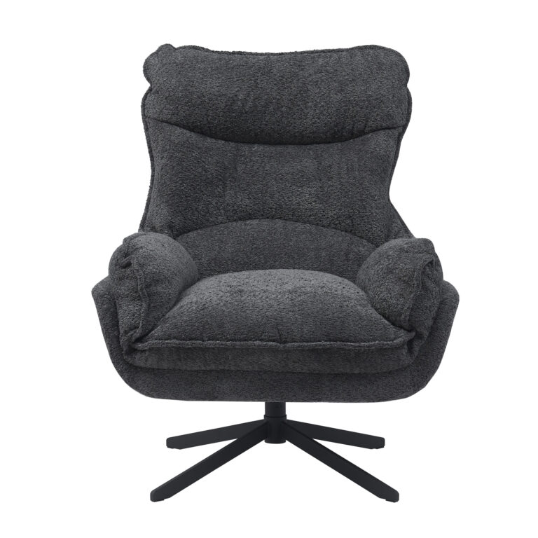 Draaibare fauteuil Vera Donkergrijs