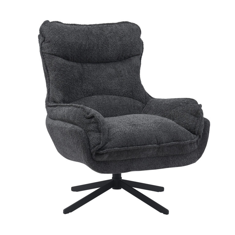 Draaibare fauteuil Vera Donkergrijs