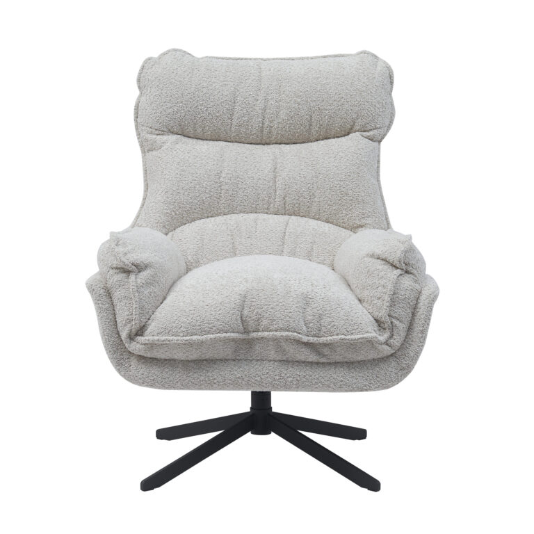 Draaibare fauteuil Vera Off white