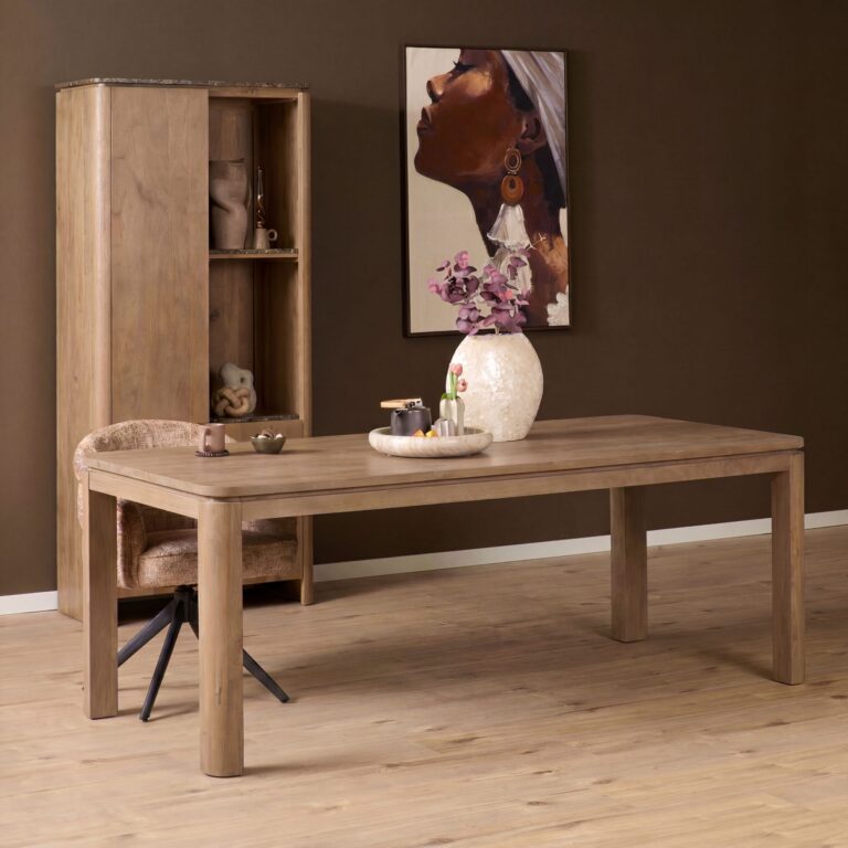 Eettafel Dallas Naturel Mangohout 200 cm