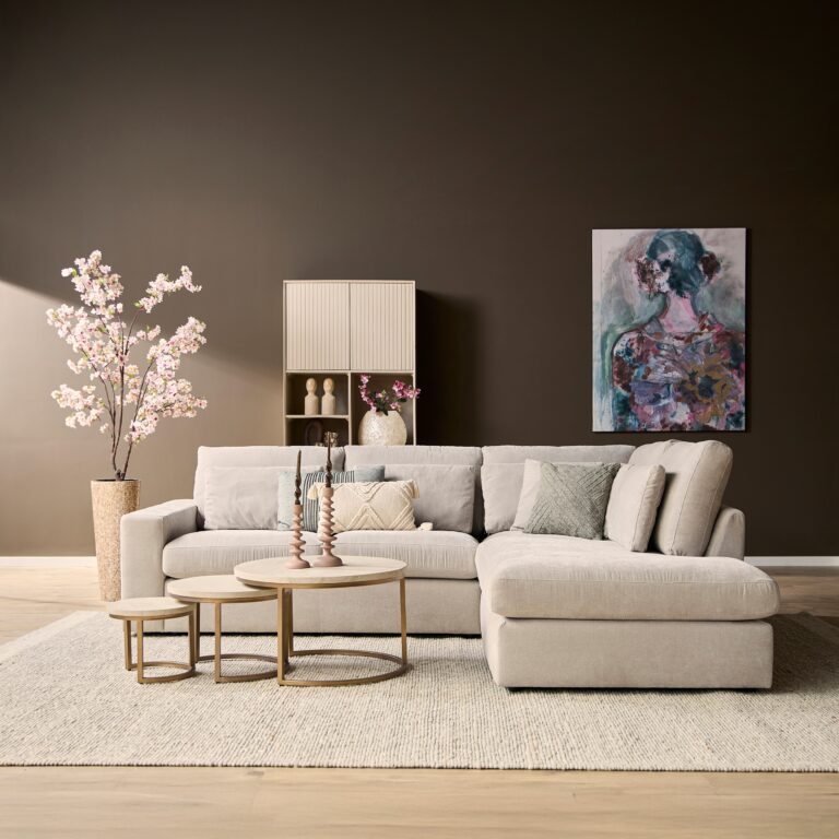 MySofa Jesse Hoekbank Beige 2,5 zits+Divan Rechts