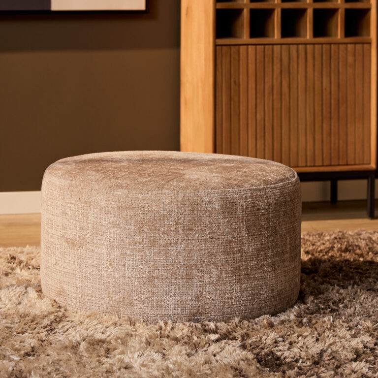 Ronde Hocker Beige 60 cm | Cremona 14