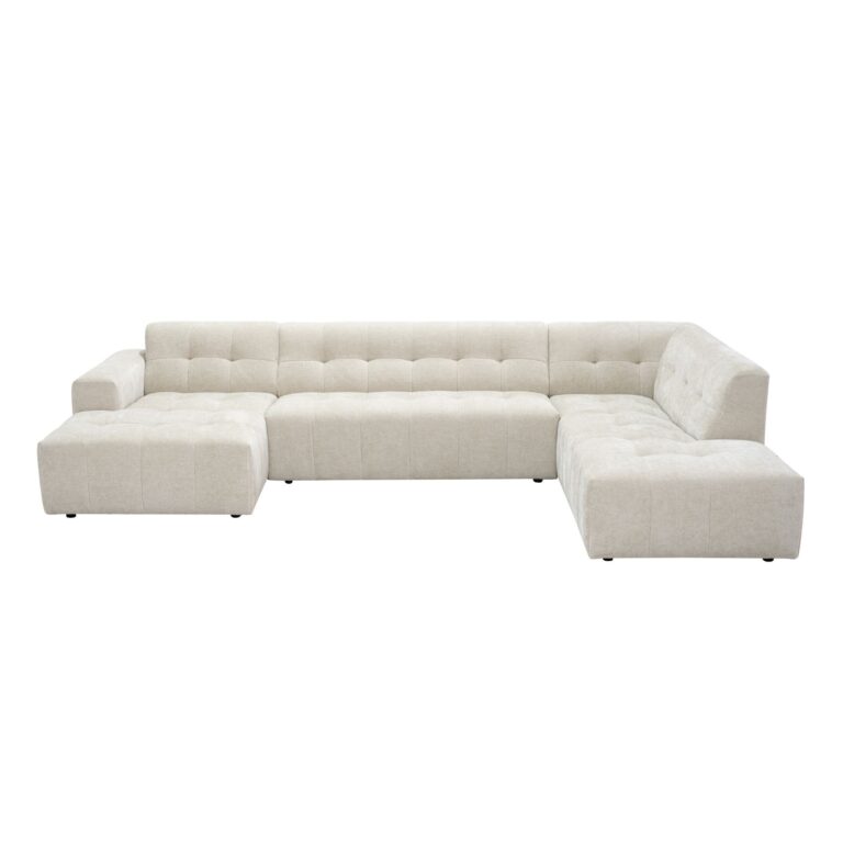 MySofa Ruby U-bank Beige Lounge L + 2,5 + Ottomane R