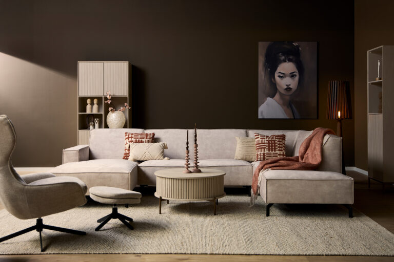 MySofa Floris U-Bank Velvet Beige