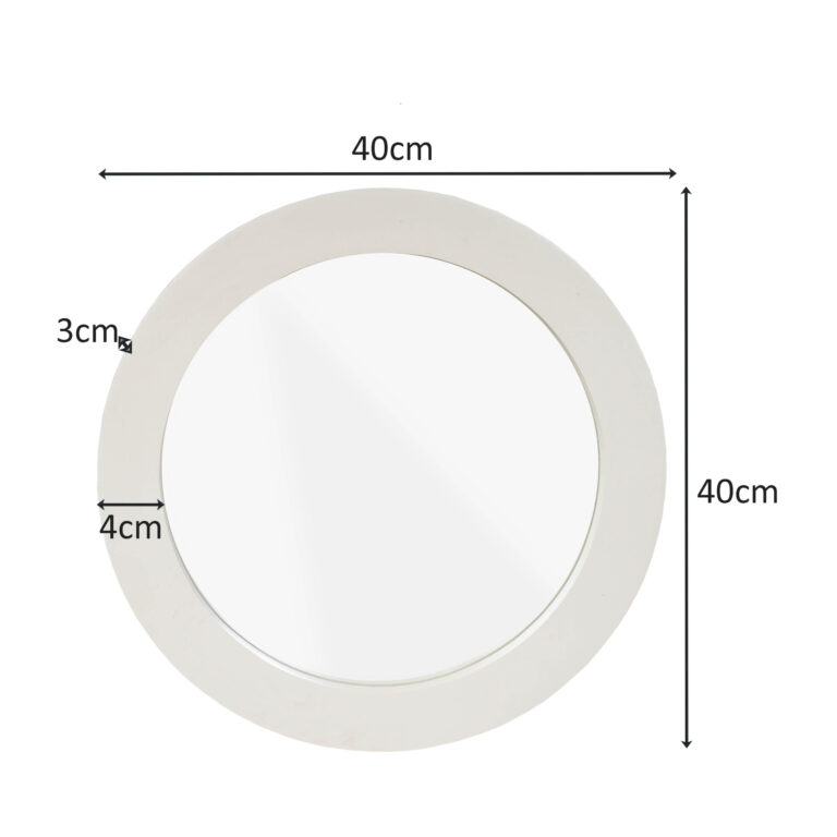 Ronde spiegel Dide Zand Mangohout 40 cm