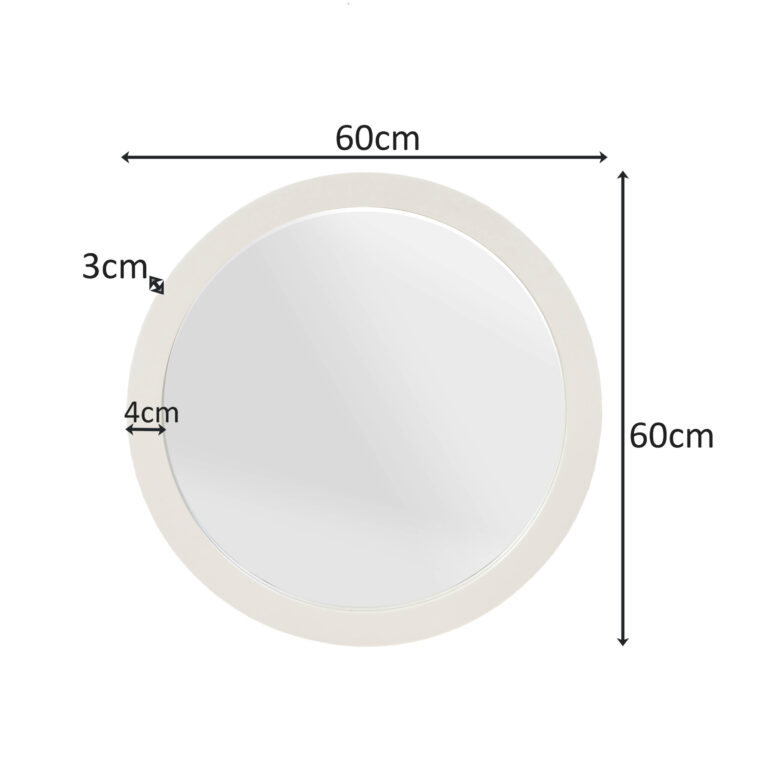 Ronde spiegel Dide Zand Mangohout 60 cm
