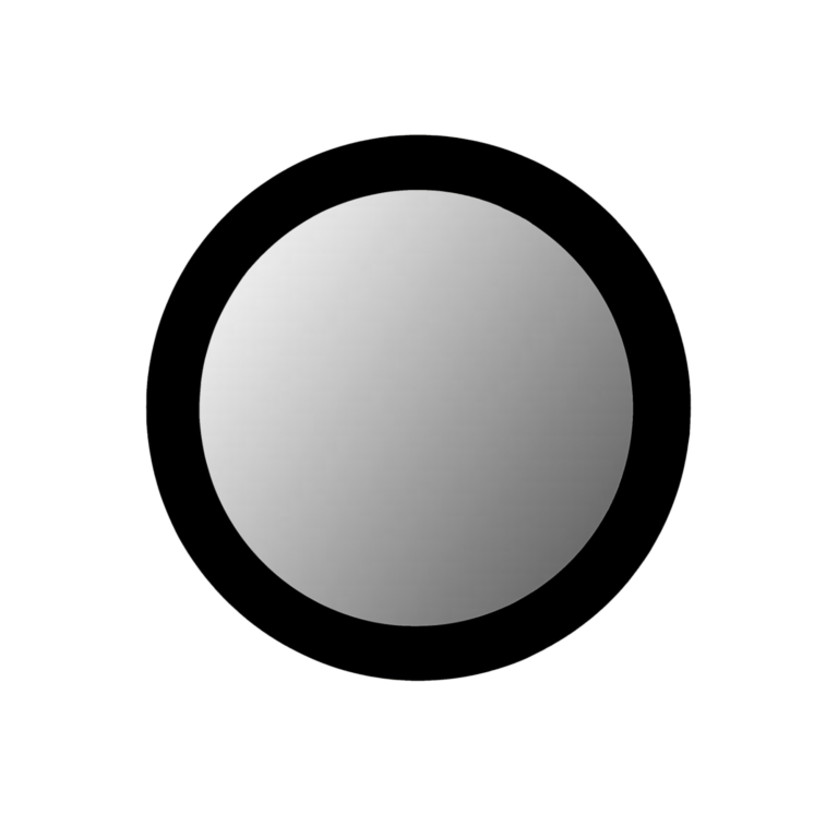 Miroir rond Dide Noir Bois de manguier 80 cm