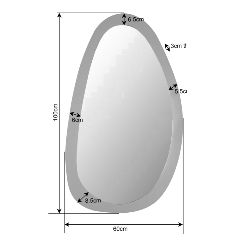 Organische spiegel Lou Bruin Mangohout 60 cm