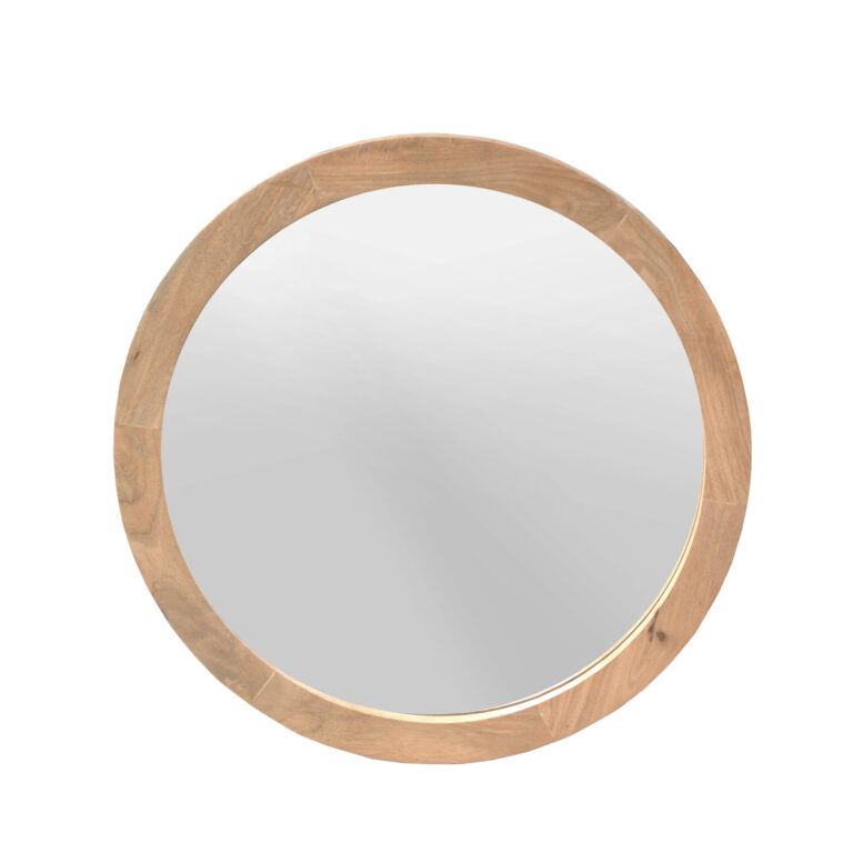 Ronde spiegel Dide Naturel Mangohout 80 cm