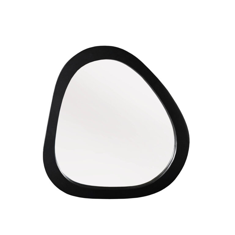 Organische spiegel Lou Zwart Mangohout 55 cm